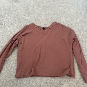 light rust colored long sleeve t shirt